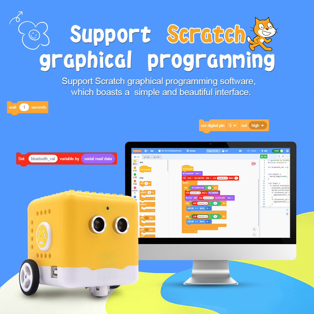 Kidsbits Programmable Robot Ki - Microbit Robot recension och pris