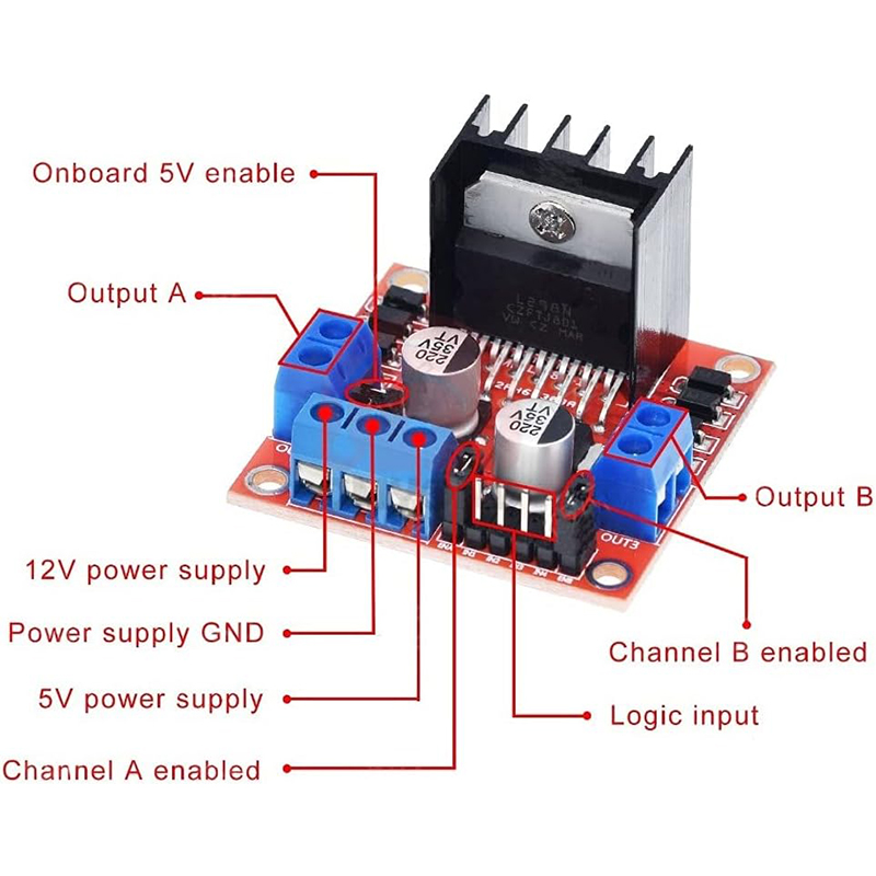 L298N driver board module L298 - Motor Driver L298N recension och pris