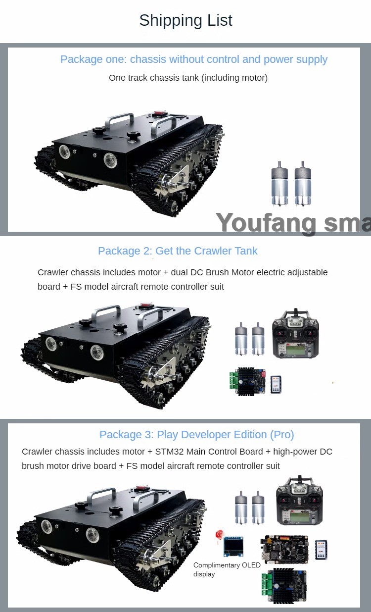 30kg Load RC Tank Chassis Meta - Tracked Robot Chassis recension och pris